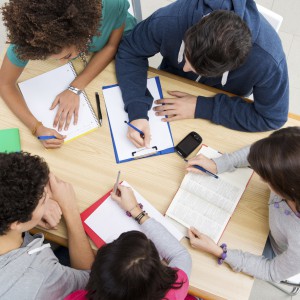 Group Of Friends Studying Together